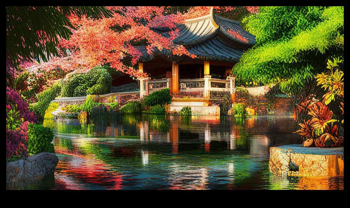 Dabas palete: japāņu dārza krāsas harmonijā