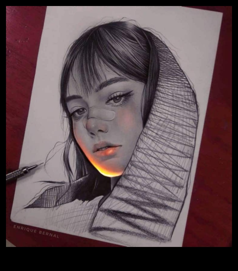 Gaismas spēle: spožuma sasniegšana krāsainos zīmuļu zīmējumos