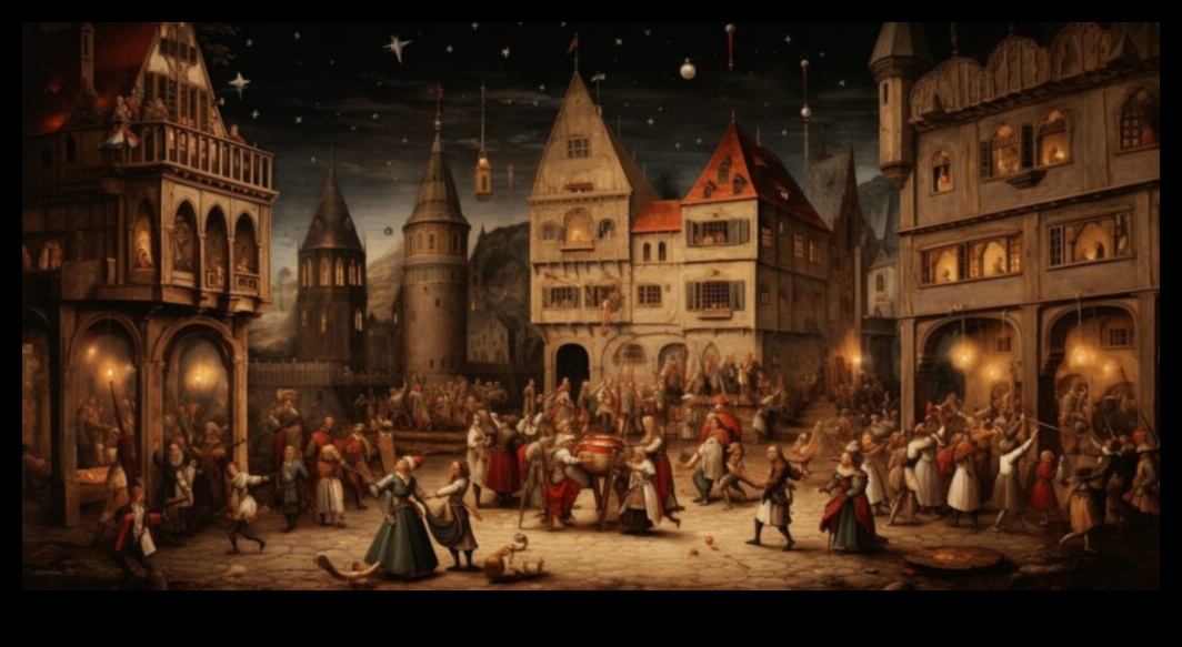 Svētki un festivāli: dzīves svinēšana viduslaiku mākslinieciskajos attēlos